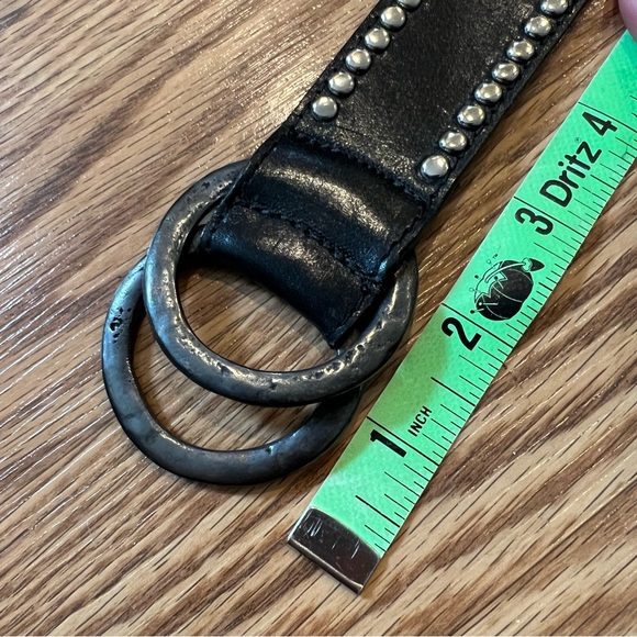Jenny and the Boys Vintage‎ 90s Metal Stud Black Leather Statement Belt - Picture 6 of 7